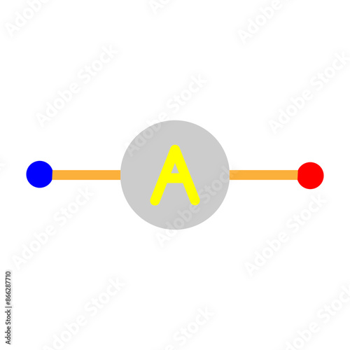 Ammeter Vector Flat Icon Design