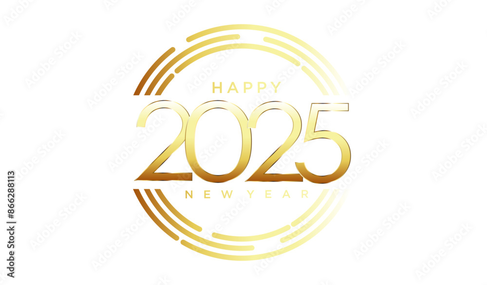 Obraz premium 2025 Happy New Year