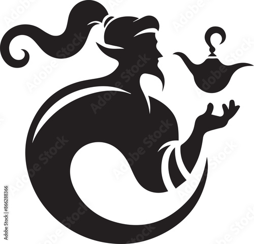 Aladdin Genie Vector Design 