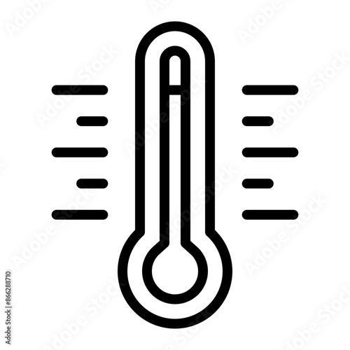 Temperature Line Icons Design