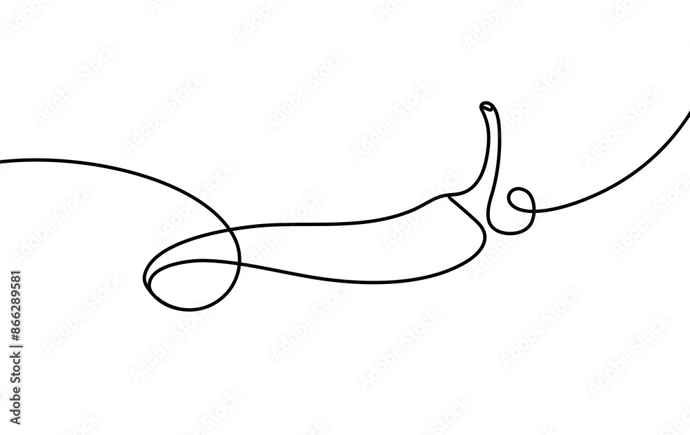 Continuous one line drawing of hot chili pepper graphic design. Single line art illustration of spicy chili pepper on transparent background Continuous one line drawing of hot chili pepper graphic design. Single line art illustration of spicy chili pepper on transparent background