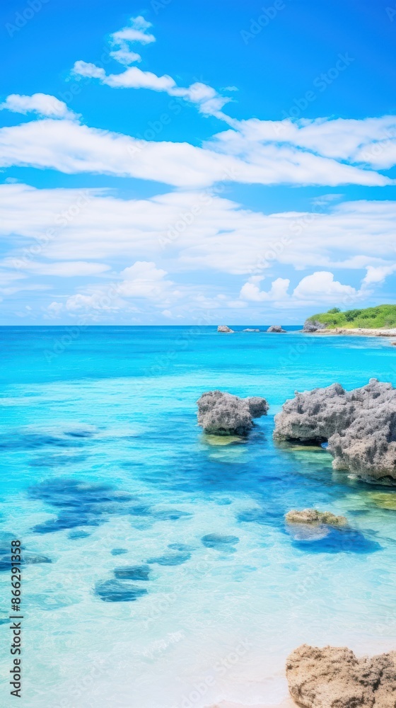 Fototapeta premium Okinawa japan outdoors horizon nature.