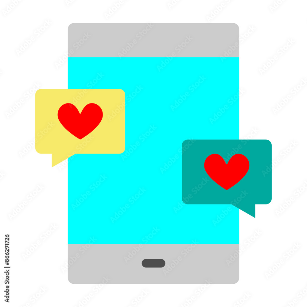 Love Message Vector Flat icon design Love Message Vector Flat icon design