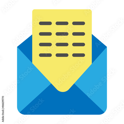 Open Email Vector Flat icon design