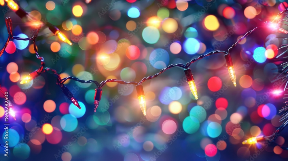 Colorful string lights background Colorful string lights background
