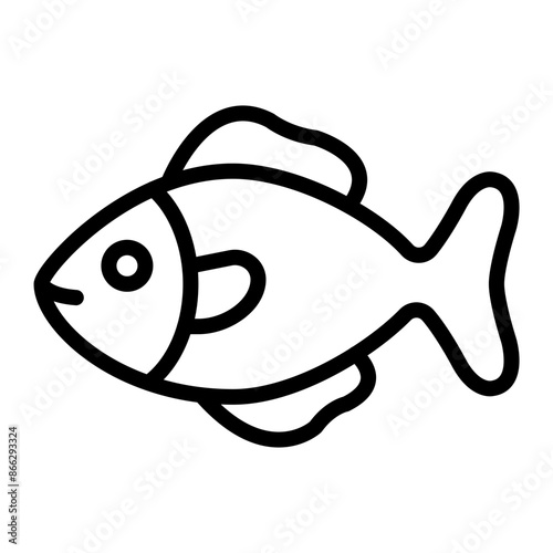 Fish Line Icon Design