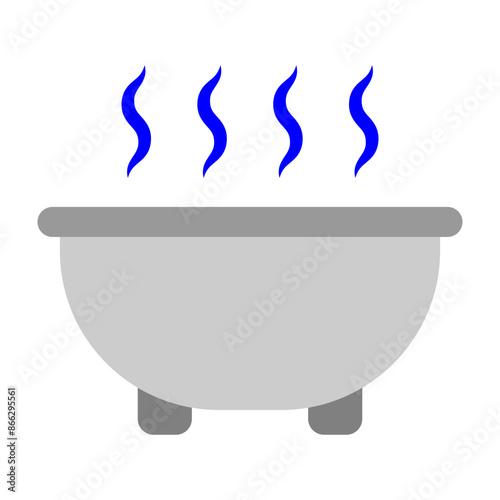 Hot Bath Vector Flat Icon Design
