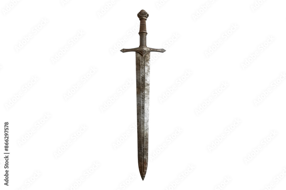 Old sword isolated on transparent background Old sword isolated on transparent background