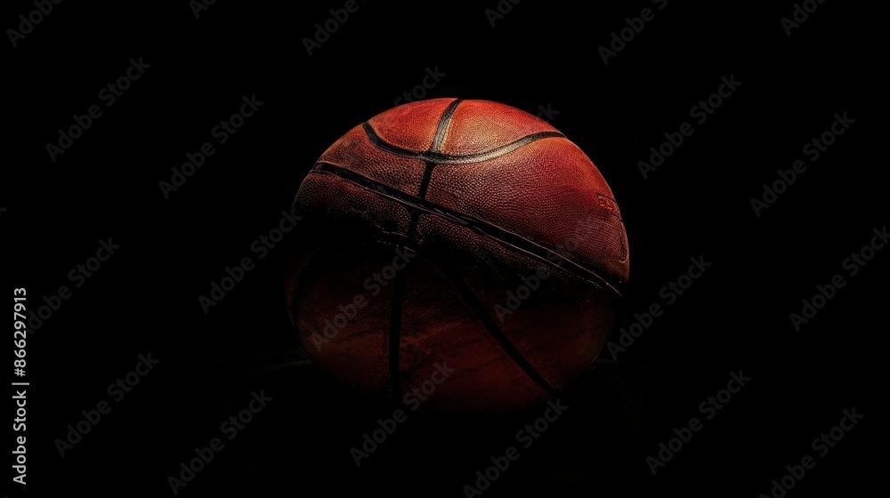 Basketball Isolated On Black, High Quality Background Basketball Isolated On Black, High Quality Background