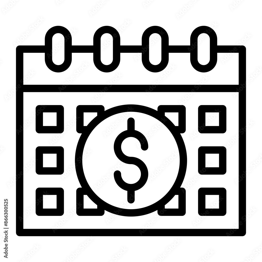 Calender Line Icon Design Calender Line Icon Design