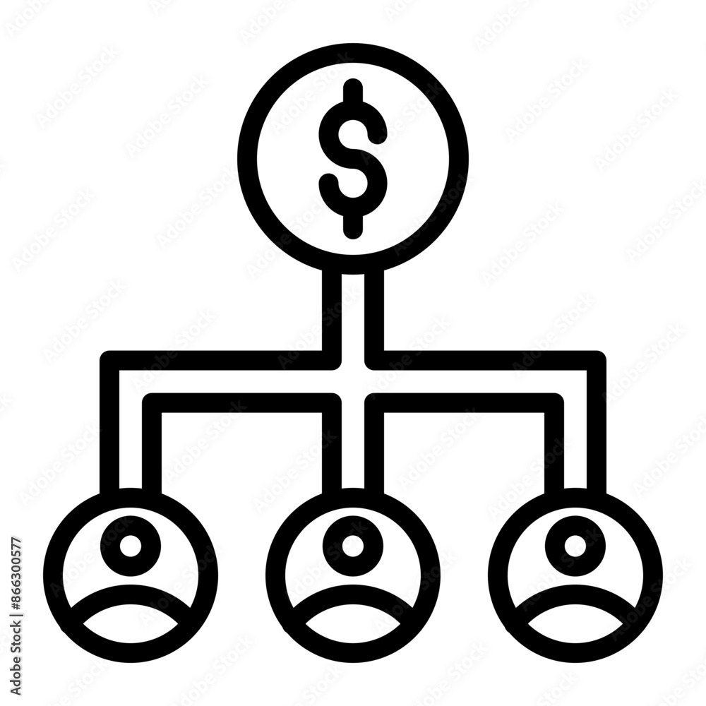 Dividend Line Icon Design Dividend Line Icon Design