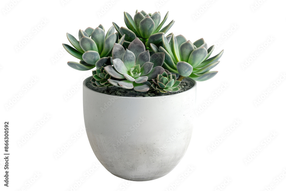 Succulents potted isolated on transparent background Succulents potted isolated on transparent background