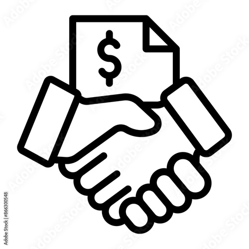 Agreement Line Icon Design