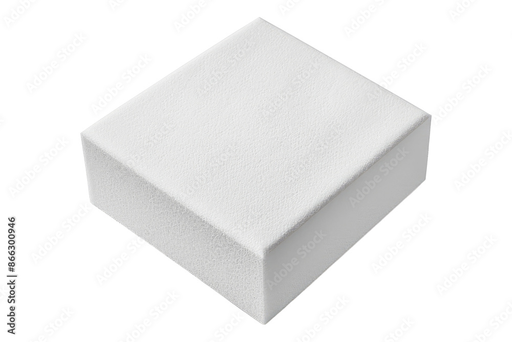 White foam box isolated on transparent background White foam box isolated on transparent background