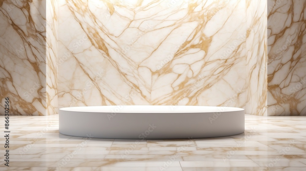 Marble podium product background 