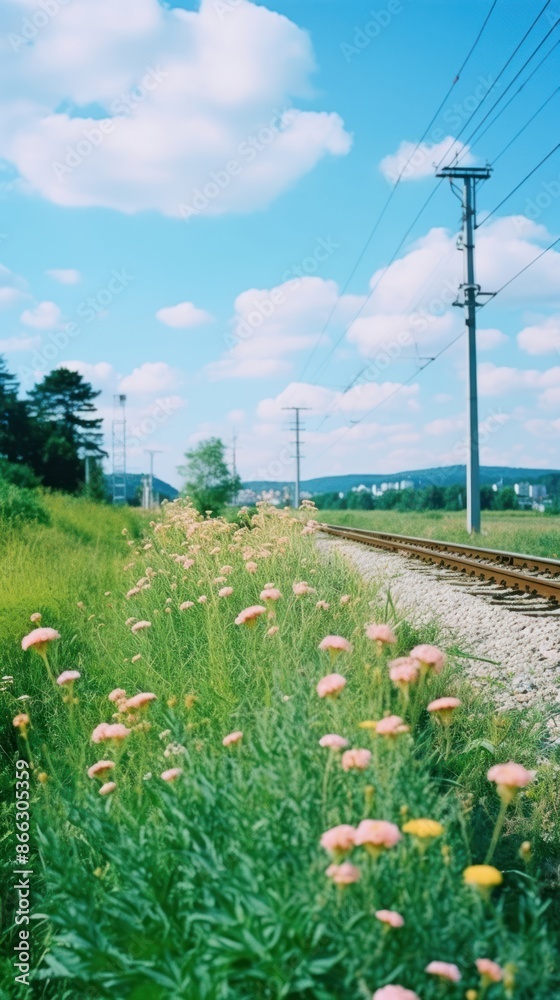 Countryside trainstation outdoors railway nature. Countryside trainstation outdoors railway nature.