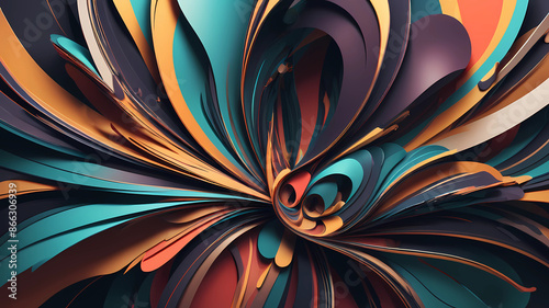 Wallpaper Mural line art, creative, soft colors, abstract, minimalist, ombre Torontodigital.ca
