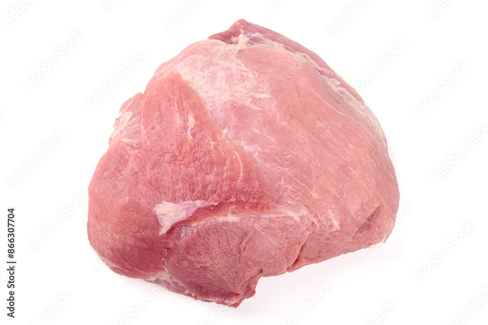 Chilled pork ham, isolated on white background. High resolution image. Chilled pork ham, isolated on white background. High resolution image.