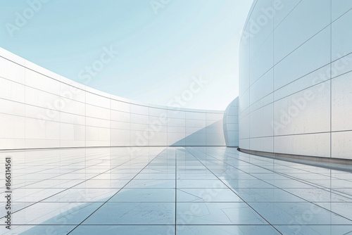 Concrete outdoor square building,Empty architectural background.