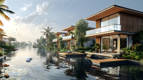Flood Resilient Waterfront Community with Renewable Energy Sources and Sustainable Design