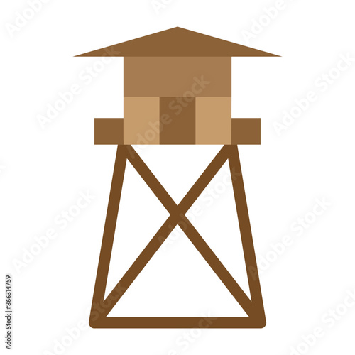 Sentry Post Vector Flat Icon Design