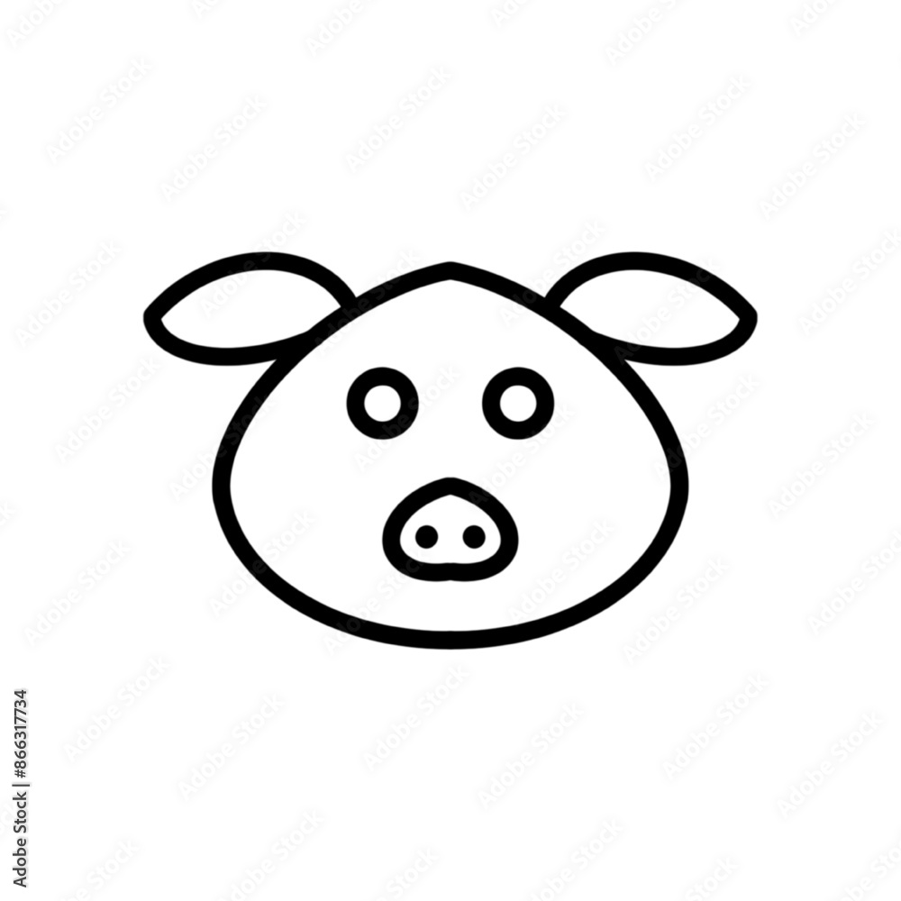 pig icon isolated sign symbol vector illustration - high quality black style vector icons pig icon isolated sign symbol vector illustration - high quality black style vector icons