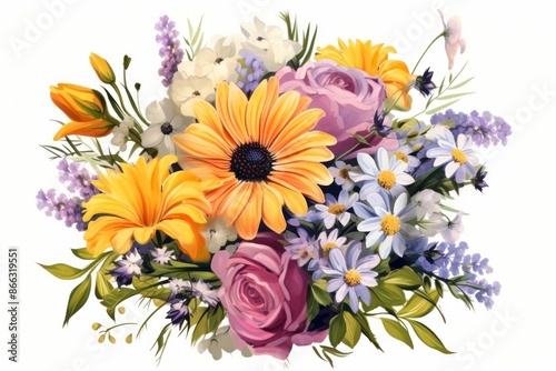 Graphics pattern flower plant. 