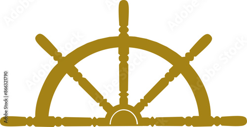 nautical sea boat steering wheel logo vector illustration design