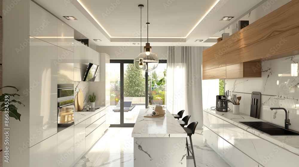 modern living room with kitchen modern living room with kitchen