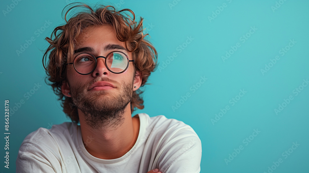 portrait of man thinking pose portrait of man thinking pose