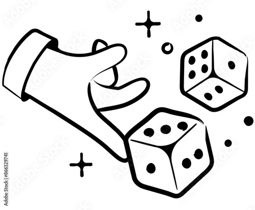 Hand rolling dice