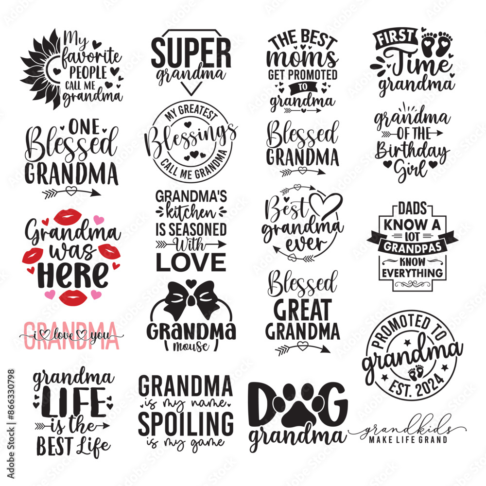 Fototapeta premium 20 Grandma SVG Bundle