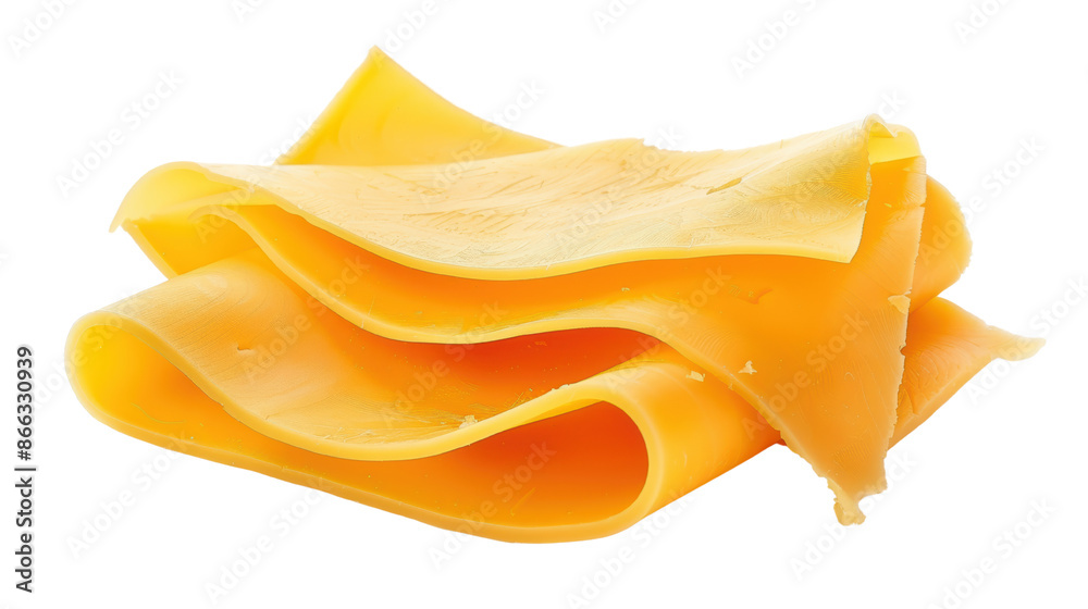 Close-up image of a stack of fresh cheddar cheese slices isolated on a white background. Perfect for culinary and food-related concepts. Close-up image of a stack of fresh cheddar cheese slices isolated on a white background. Perfect for culinary and food-related concepts.