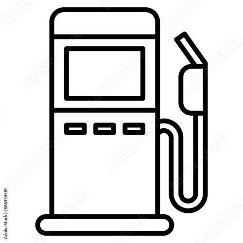 public service icon black line and black glyph