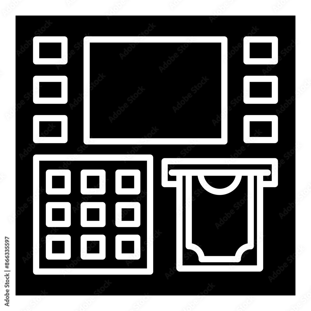 public service icon black line and black glyph public service icon black line and black glyph
