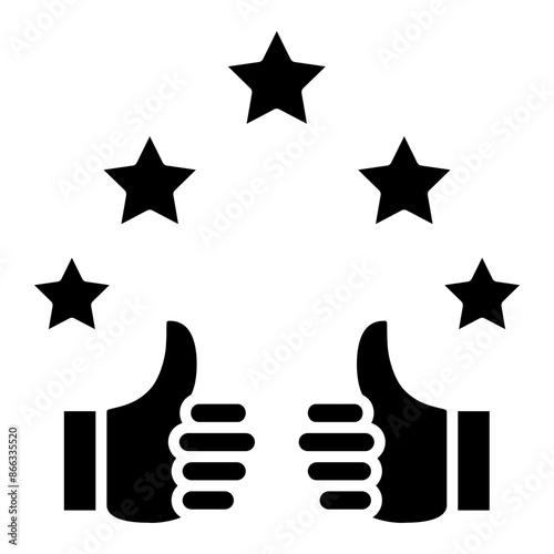 public service icon black line and black glyph