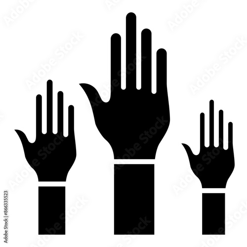 public service icon black line and black glyph