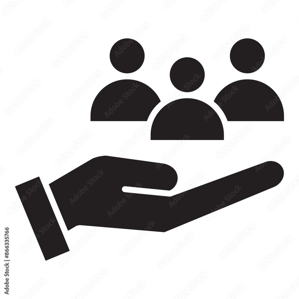 public service icon black line and black glyph public service icon black line and black glyph