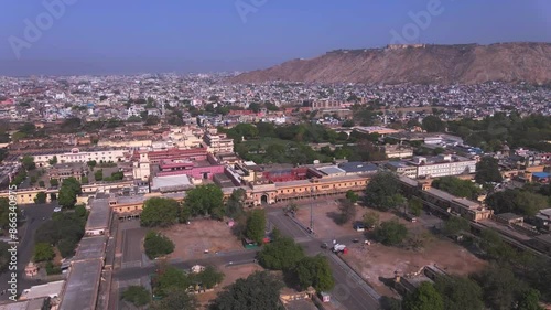  Drone footage, Jaipur aerial view, Rajasthan India