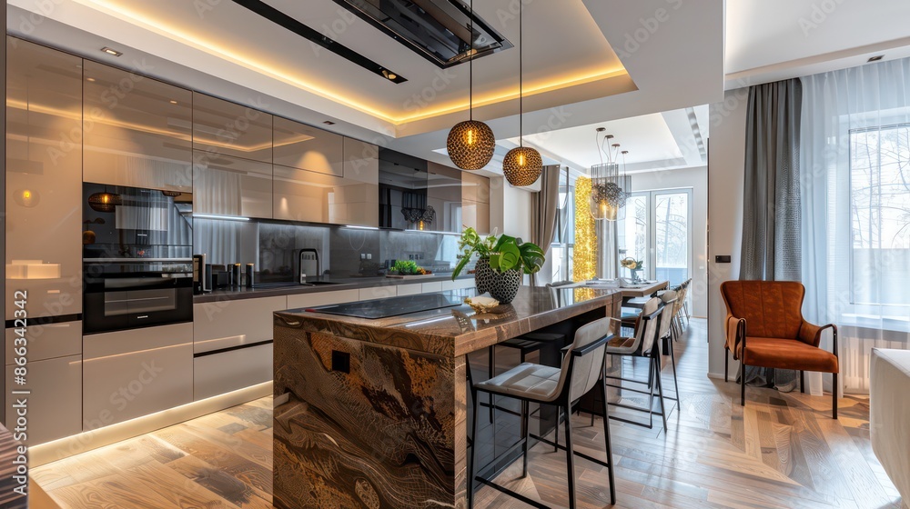 kitchen interior of a modern house apartment kitchen interior of a modern house apartment
