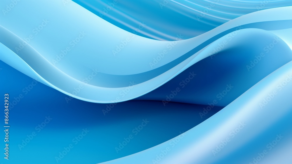 Abstract Blue Flowing Waves Background. Serene, Fluid Design Abstract Blue Flowing Waves Background. Serene, Fluid Design