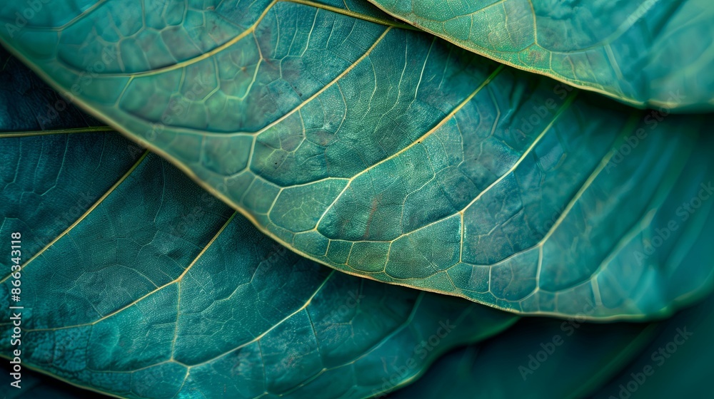 Green tropical plant close-up Green tropical plant close-up