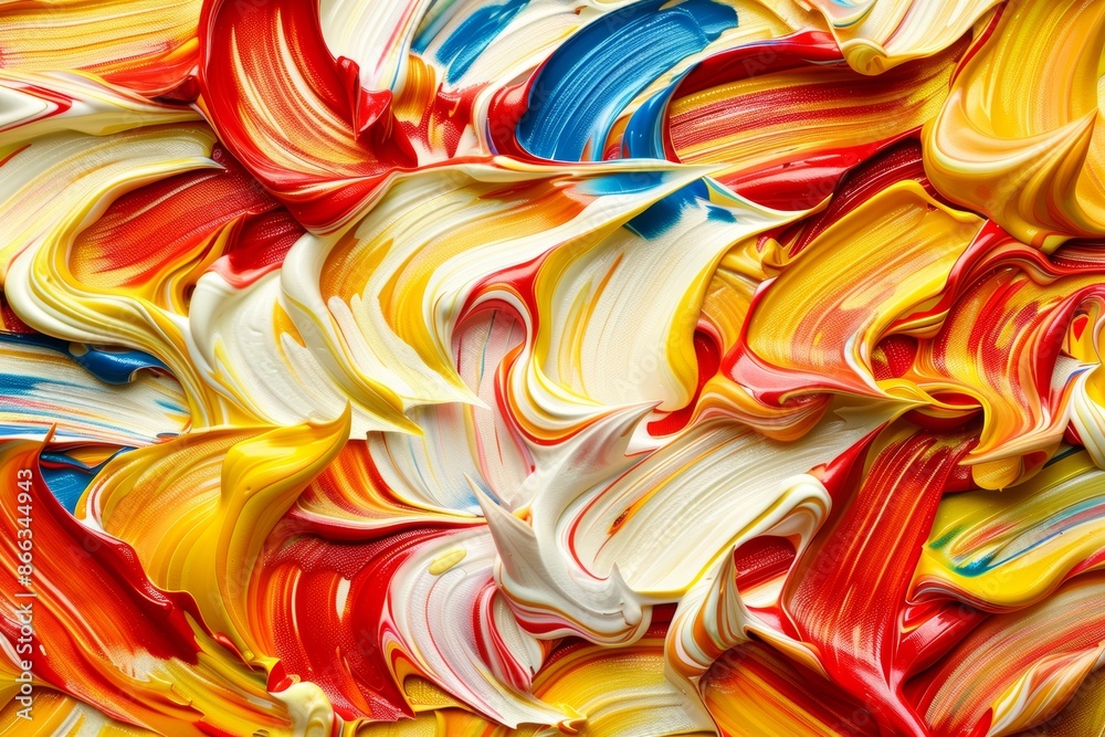 Vibrant ribbons of color swirl in an abstract art texture Vibrant ribbons of color swirl in an abstract art texture