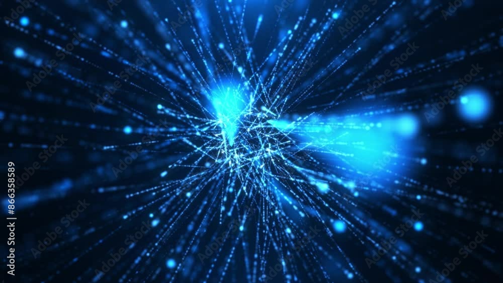 Abstract light streaks of particles. Big data digital neon lines. High tech background. Seamless loop Abstract light streaks of particles. Big data digital neon lines. High tech background. Seamless loop