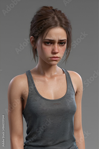 female game animated character