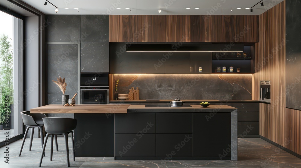 clean interior design of modern kitchen, home. different angles, professional photography clean interior design of modern kitchen, home. different angles, professional photography