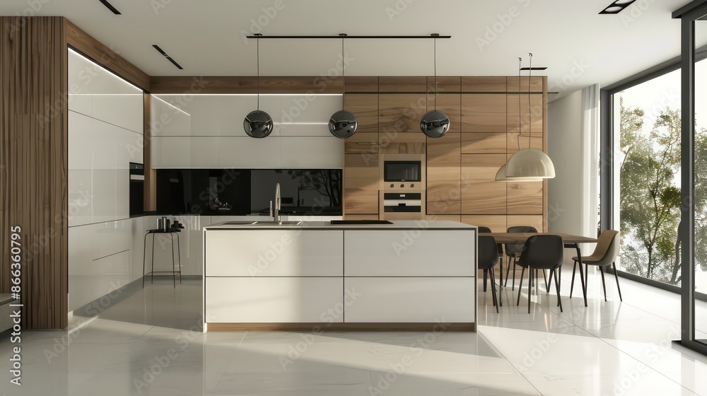 clean interior design of modern kitchen, home. different angles, professional photography clean interior design of modern kitchen, home. different angles, professional photography