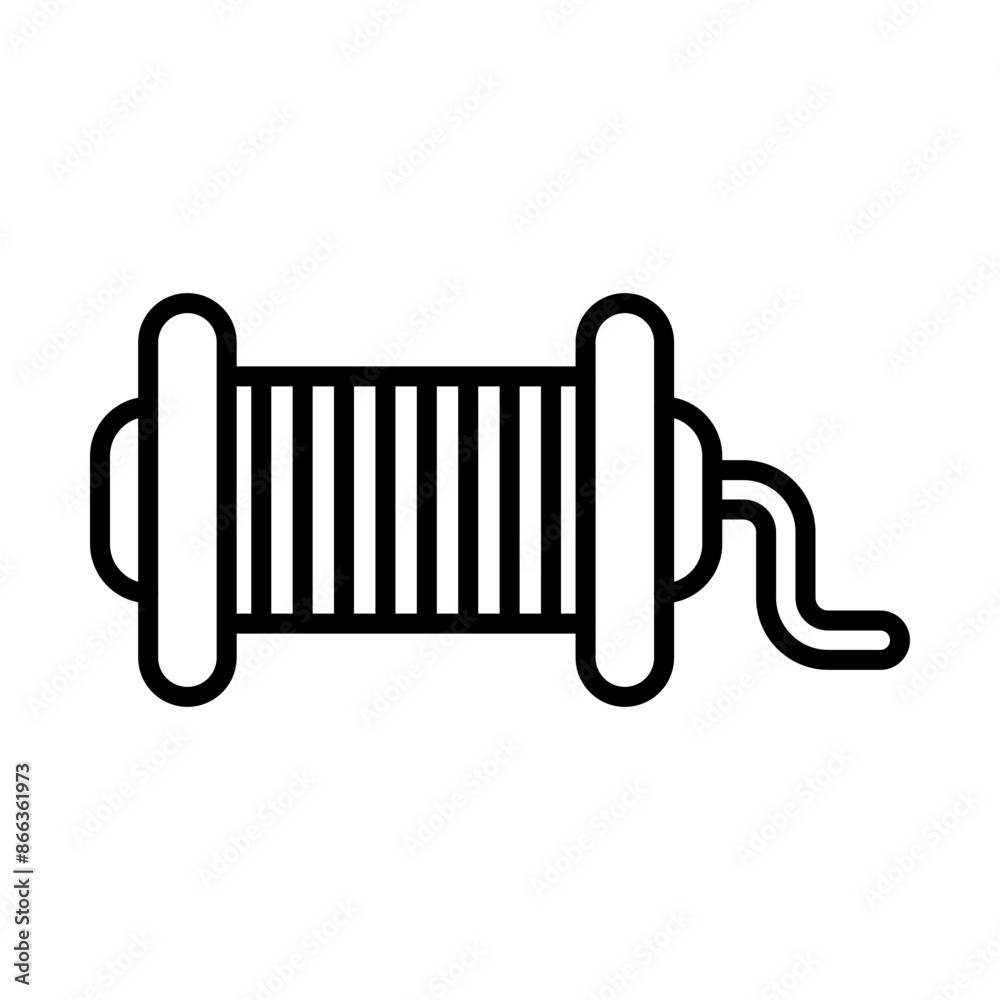 Fishing Reel line icon Fishing Reel line icon