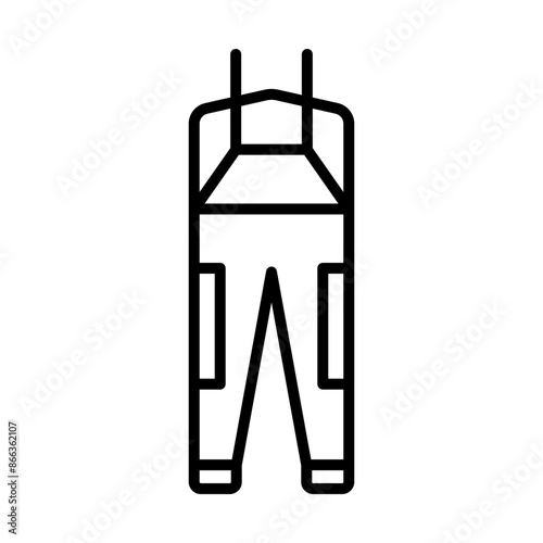 Waders line icon