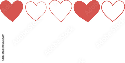 Red Heart, love, romance or valentine's day red heart. Heart vector icons. Artistic black heart icon vector.	
